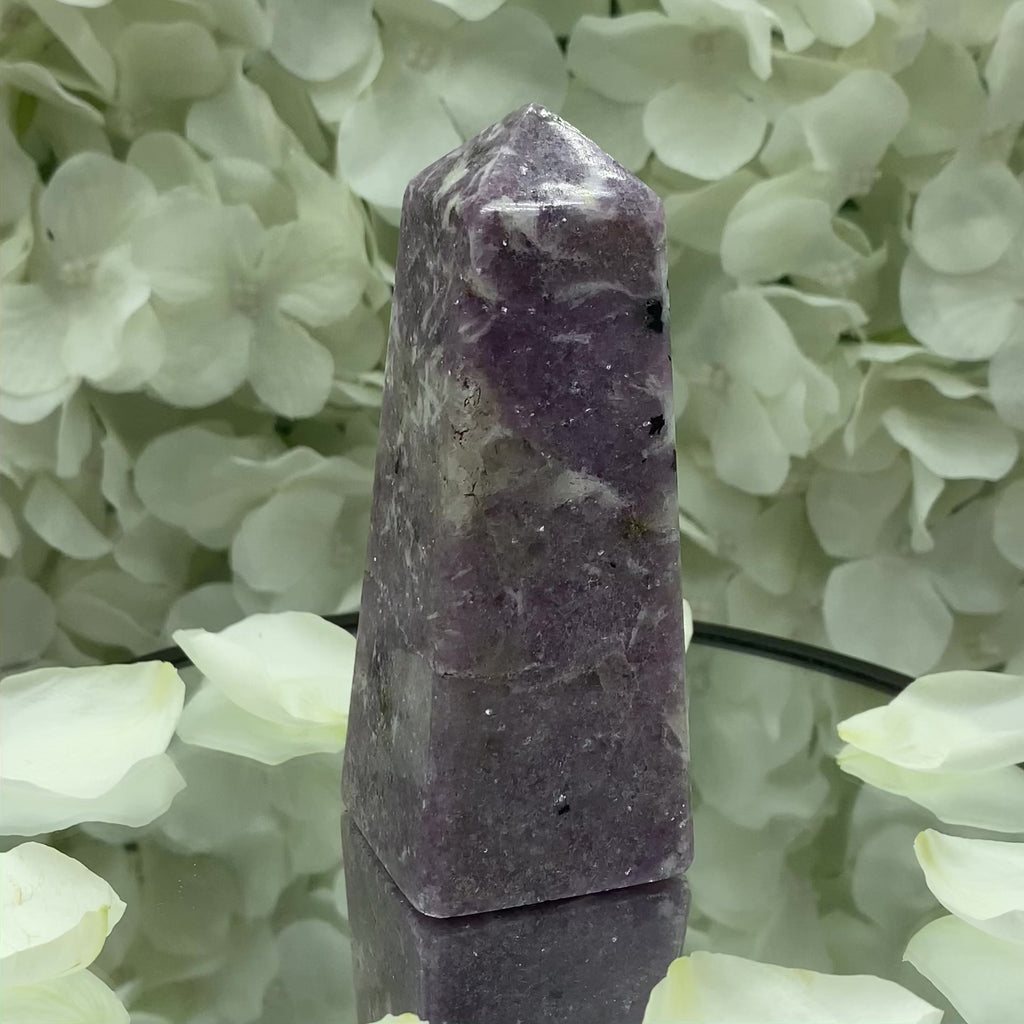Lepidolite Obelisk - Transmutation & Happiness