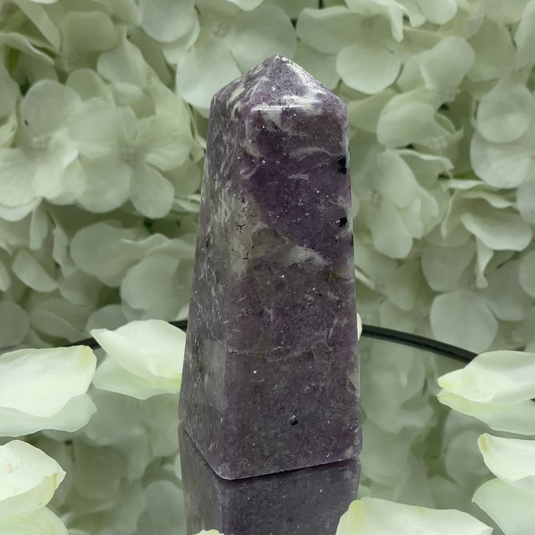 Lepidolite Obelisk - Transmutation & Happiness