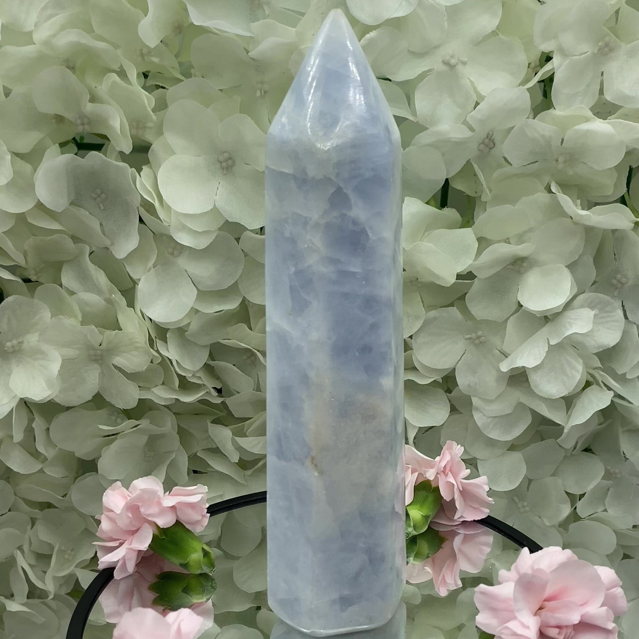 Blue Calcite Tower - Tranquility & Communication