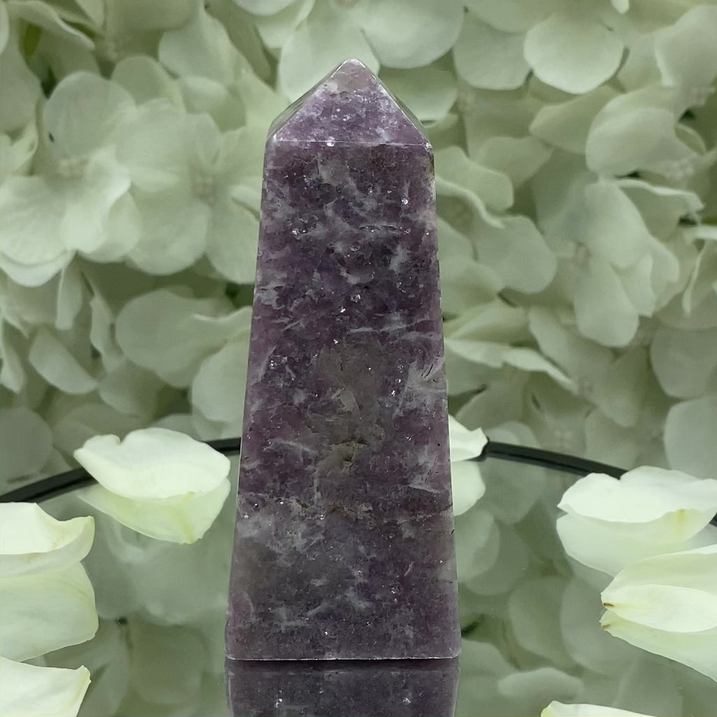 Lepidolite Obelisk - Transmutation & Happiness