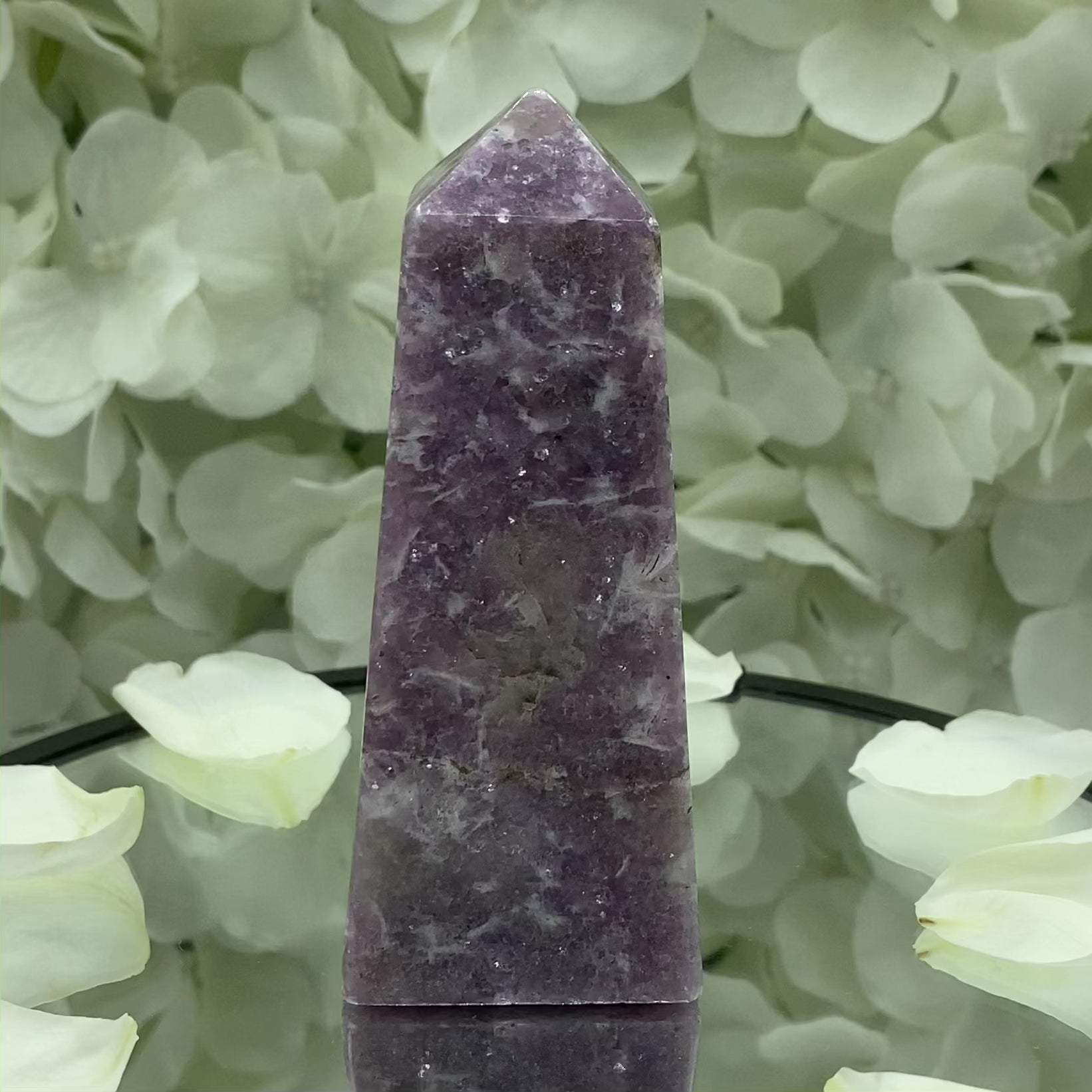 Lepidolite Obelisk - Transmutation & Happiness