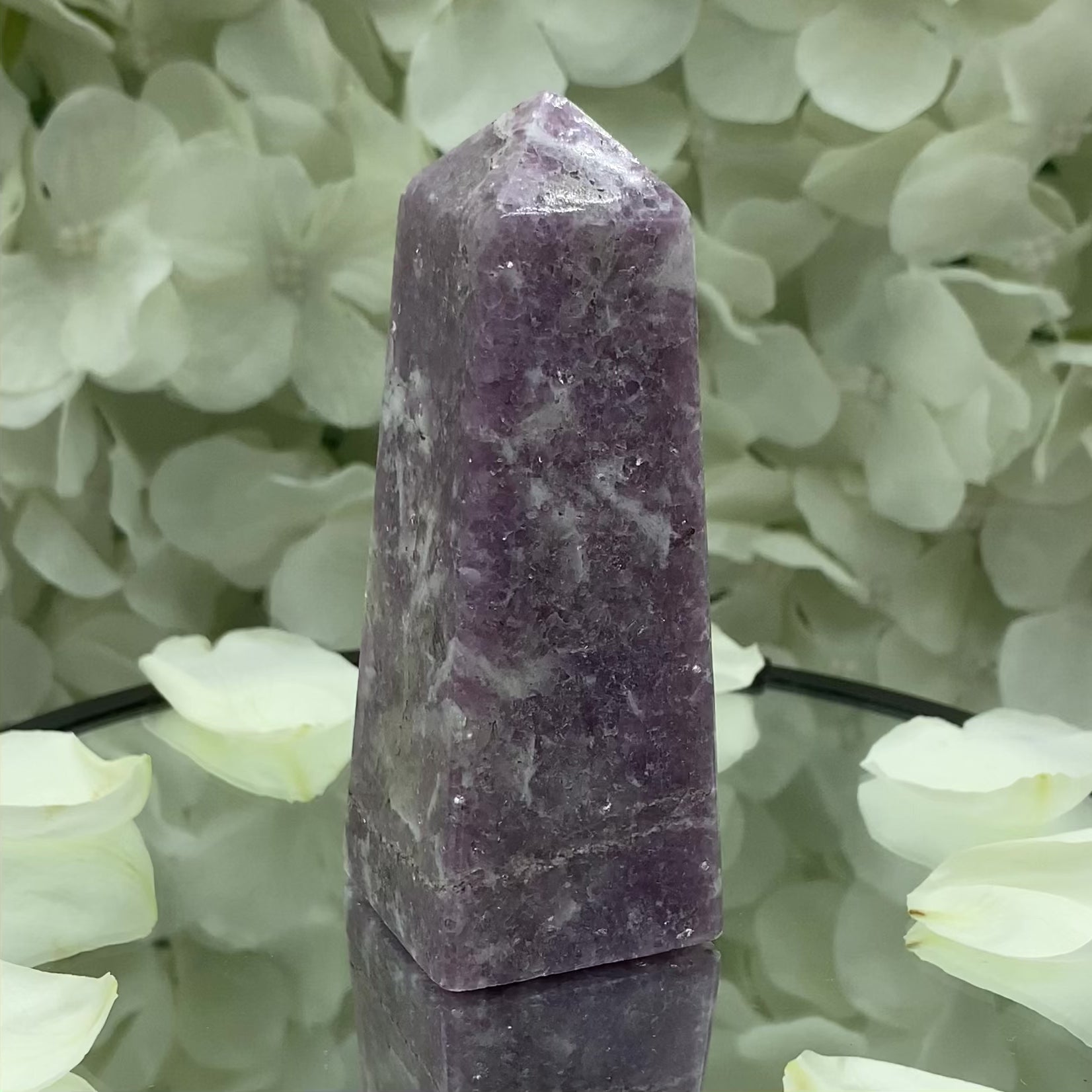 Lepidolite Obelisk - Transmutation & Happiness