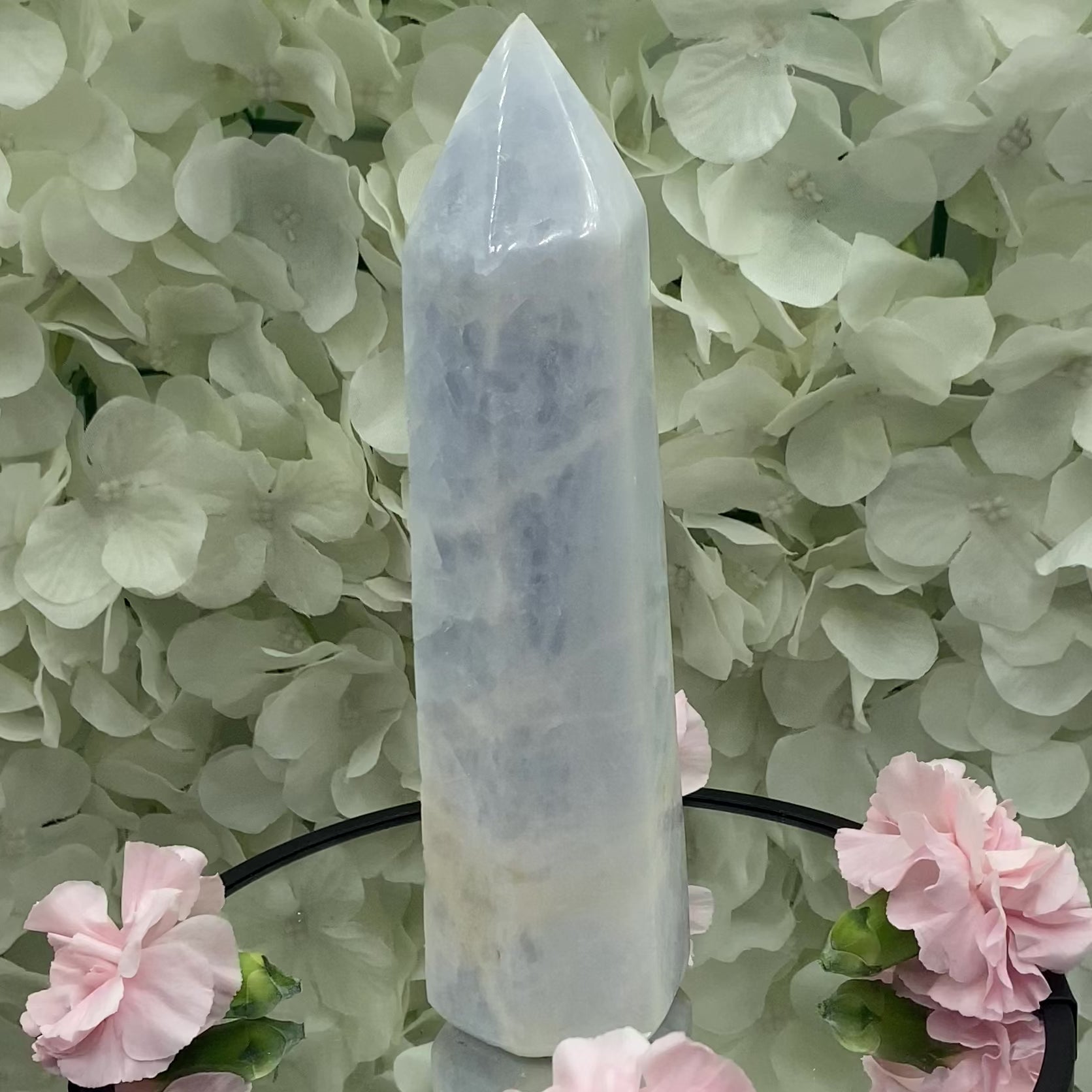 Blue Calcite Tower - Tranquility & Communication