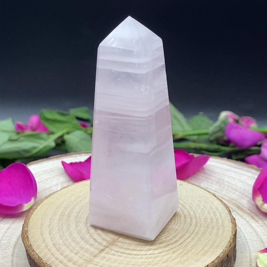 Rose Quartz Obelisk - Universal & Unconditional Love