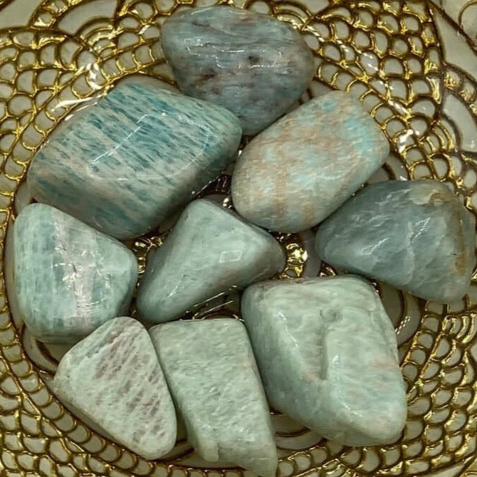 Amazonite Tumblestones - Success & Communication Extra Large Crystals