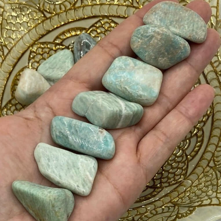 Amazonite Tumblestones - Success & Communication Crystals
