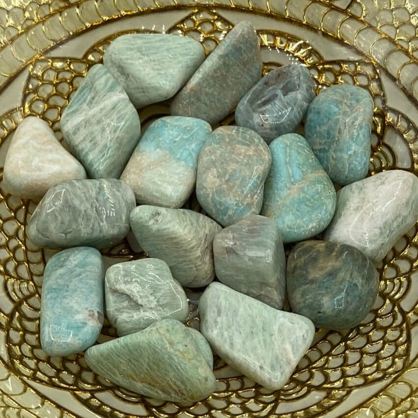 Amazonite Tumblestones - Success & Communication Medium Crystals