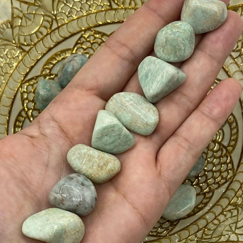 Amazonite Tumblestones - Success & Communication Crystals