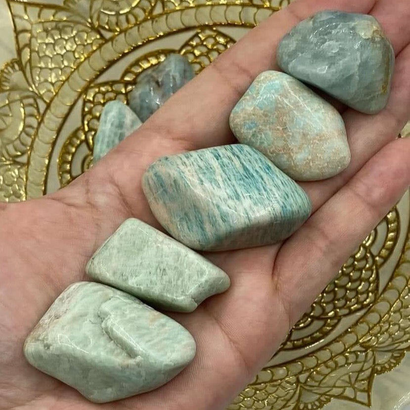 Amazonite Tumblestones - Success & Communication Crystals