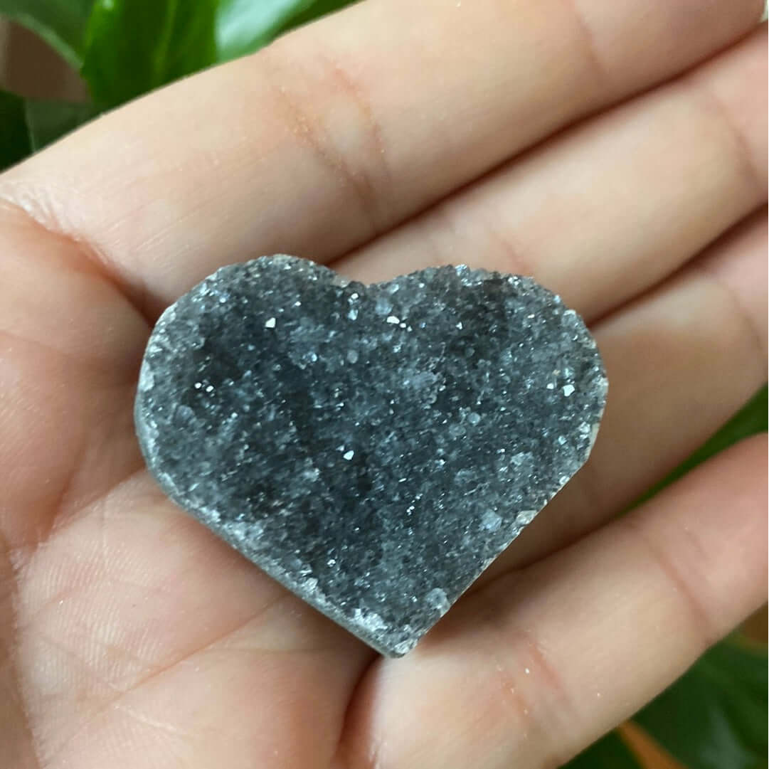 Amethyst Rainbow Pastille Heart - Spirituality & Transmutation 4- 3.6cm Crystals