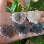 Amethyst Rainbow Pastille Heart - Spirituality & Transmutation Crystals
