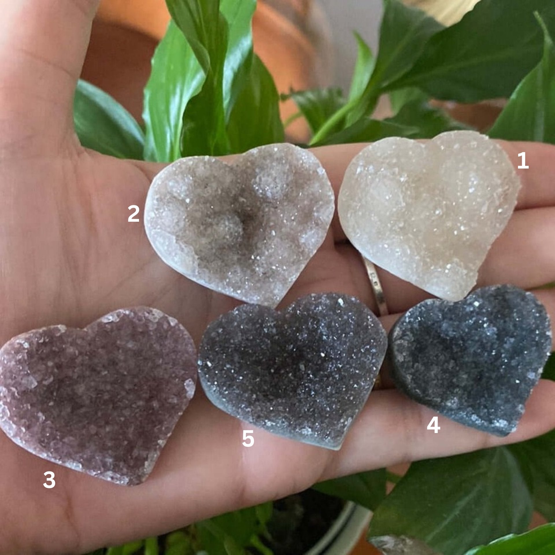 Amethyst Rainbow Pastille Heart - Spirituality & Transmutation Crystals