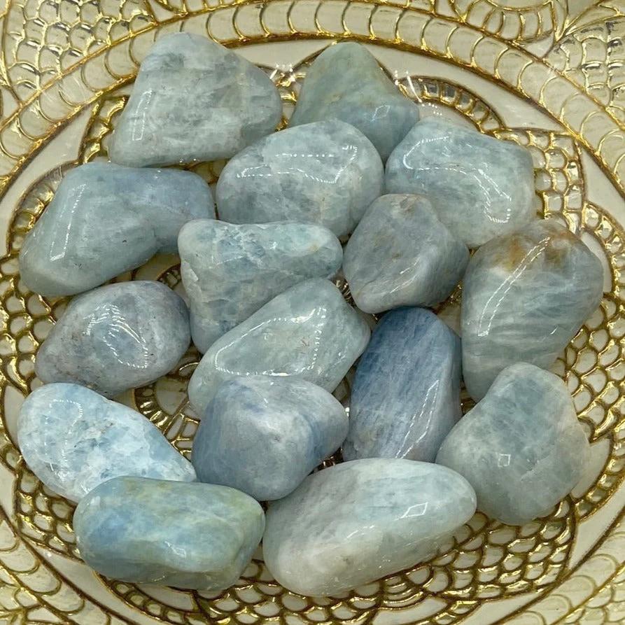 Aquamarine Tumblestones - Serenity & Intuition Crystals