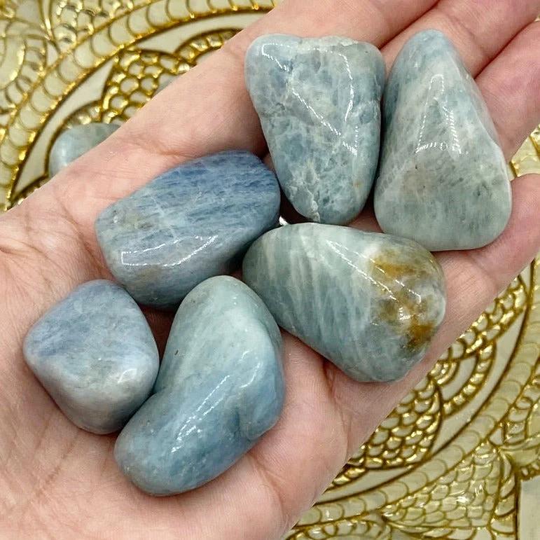 Aquamarine Tumblestones - Serenity & Intuition Crystals