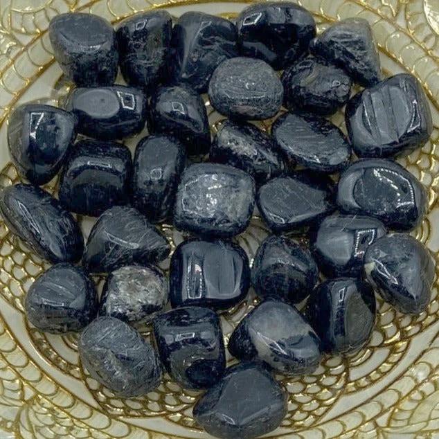 Black Tourmaline Tumblestones - Energetic Protection Small Crystals