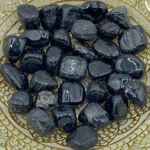 Black Tourmaline Tumblestones - Energetic Protection Small Crystals