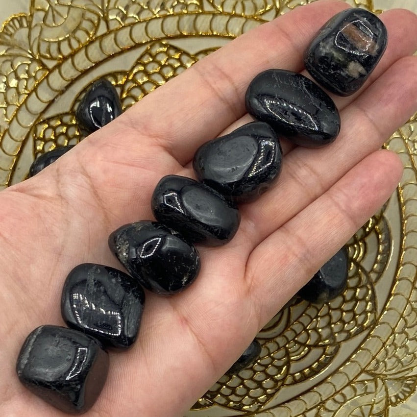 Black Tourmaline Tumblestones - Energetic Protection Crystals
