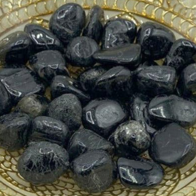 Black Tourmaline Tumblestones - Energetic Protection Crystals