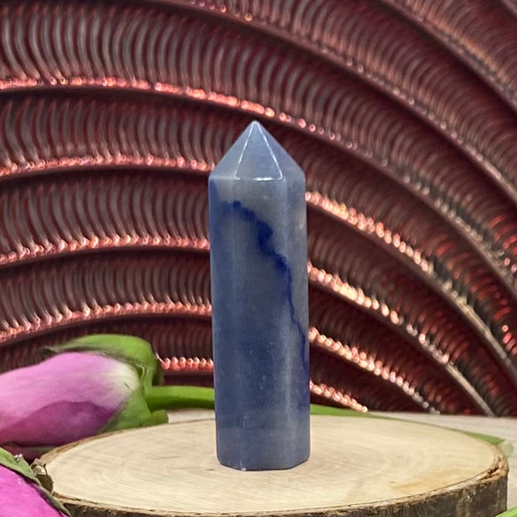 Blue Quartz Polished Point - Harmony & Communication Crystals