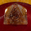 Carnelian Orgonite Pyramid - Vitality & Courage 4cm Crystals