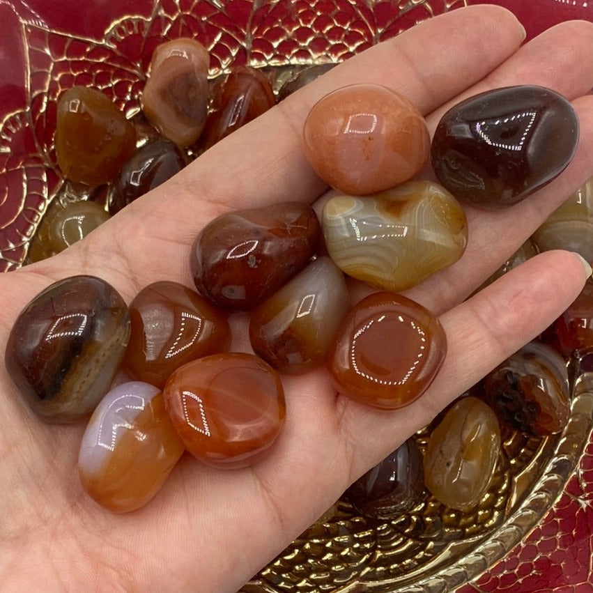 Carnelian Tumblestones - Vitality & Courage Crystals