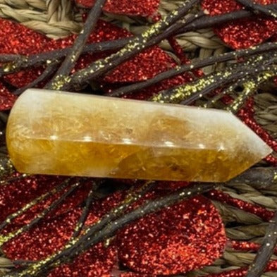 Citrine Point Wand (Heat Treated) - Abundance & Success Crystals