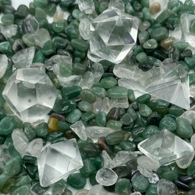 Clear Quartz (Rock Crystal) Geometric Set Crystals