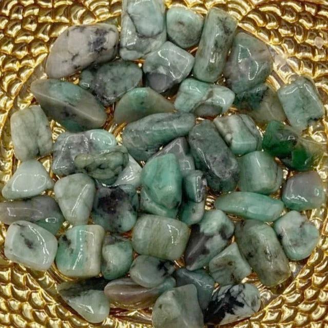 Emerald Tumblestones - Vitality & Positive Relationships Crystals