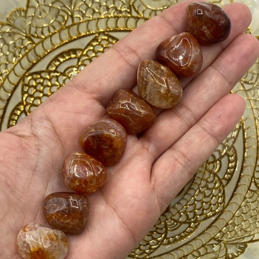 Fire Agate Tumblestones - Protection & Personal Strength Crystals