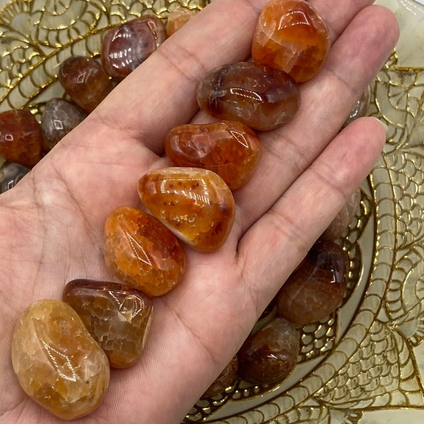 Fire Agate Tumblestones - Protection & Personal Strength Crystals