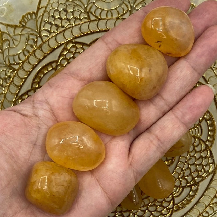 Golden Healer (Hematoid) Quartz Tumblestones - Prosperity & Manifestation Crystals