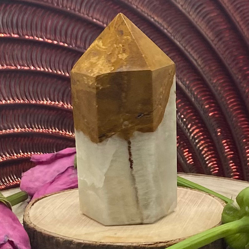 Green Aragonite Point 8.2cm Crystals