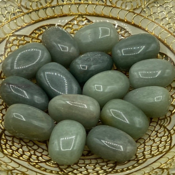 Green Aventurine Tumblestones - Abundance & Good Fortune Crystals
