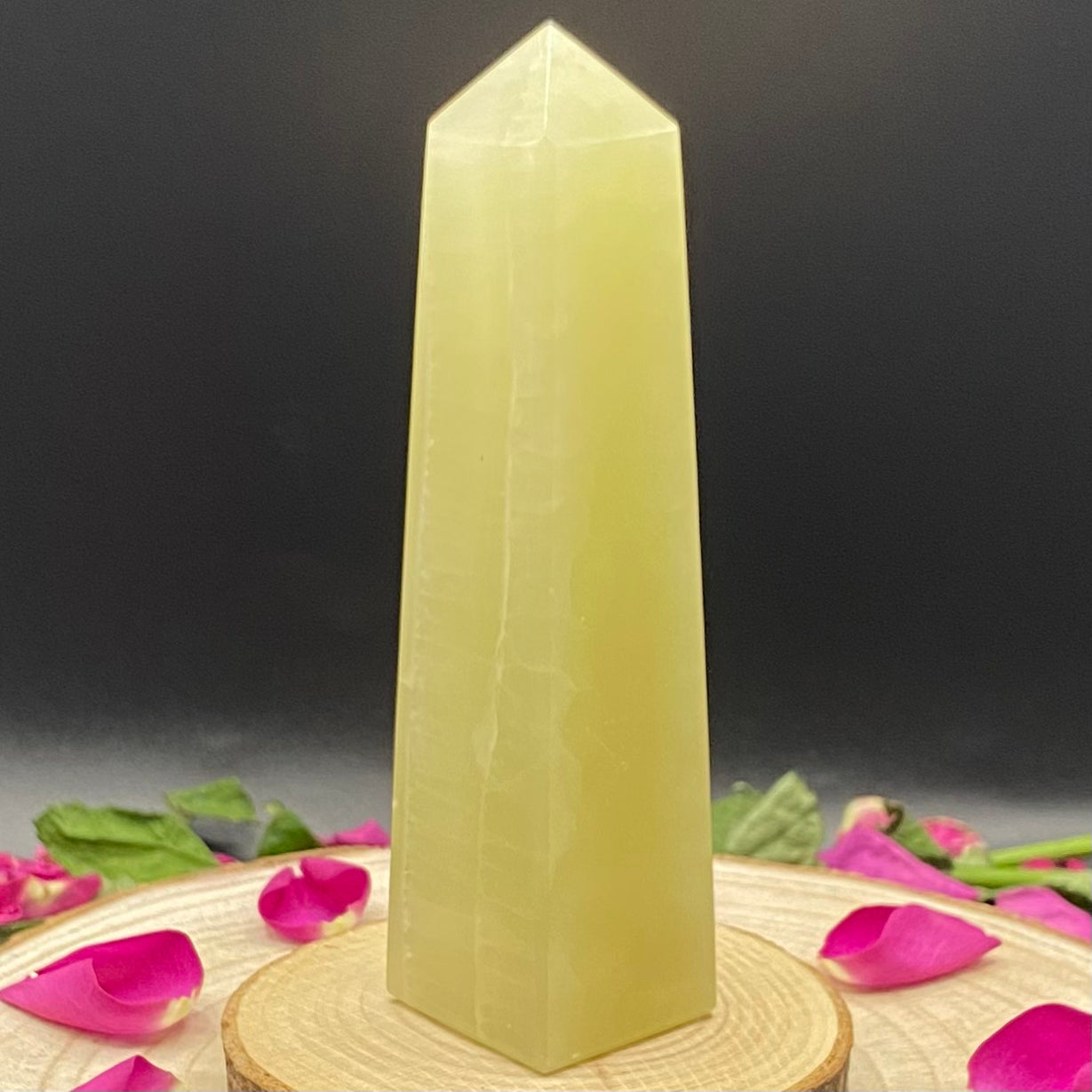 Green Calcite Obelisk - Emotional Balance Crystals