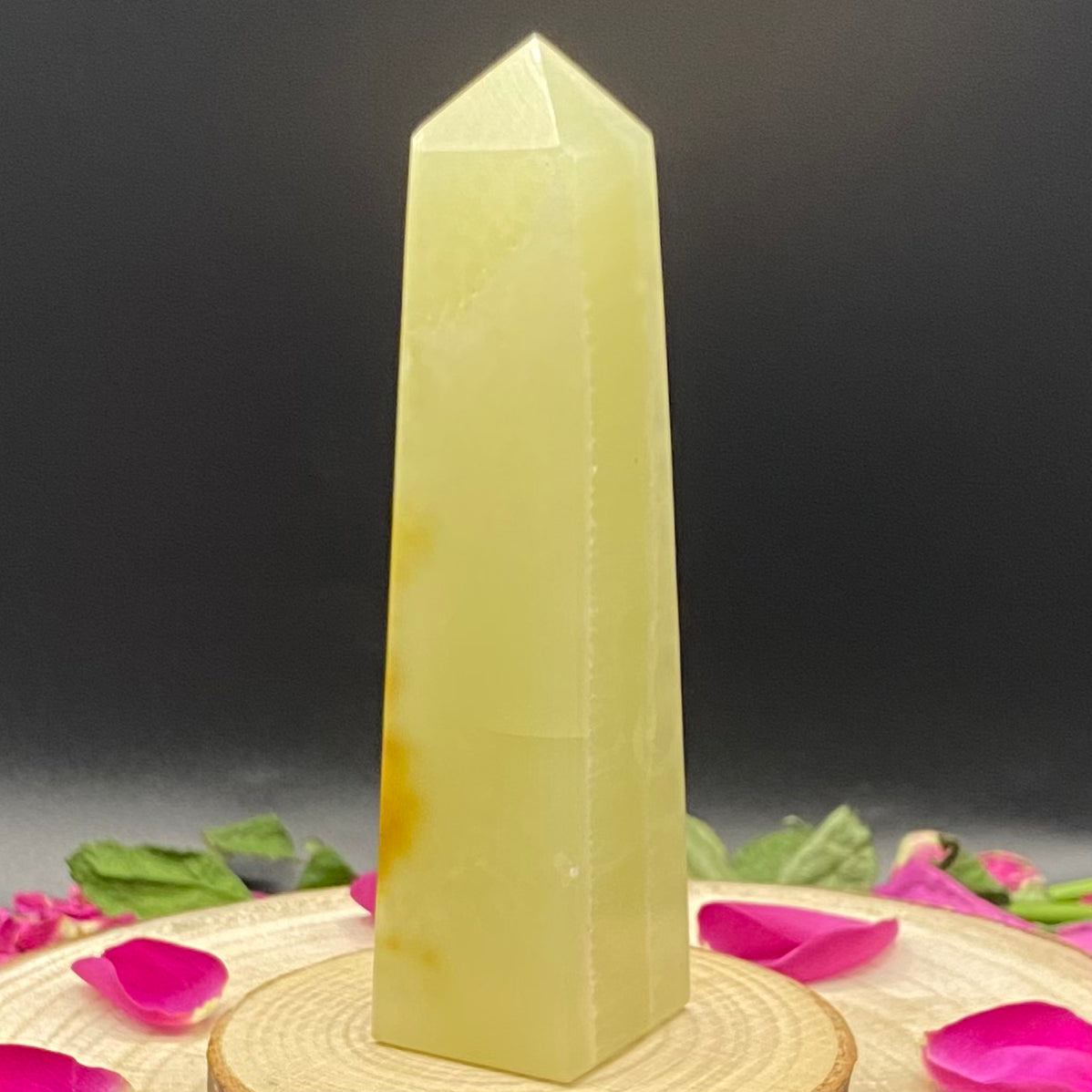 Green Calcite Obelisk - Emotional Balance Crystals