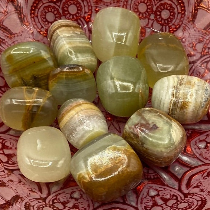Green Himalayan Calcite Tumblestones Crystals