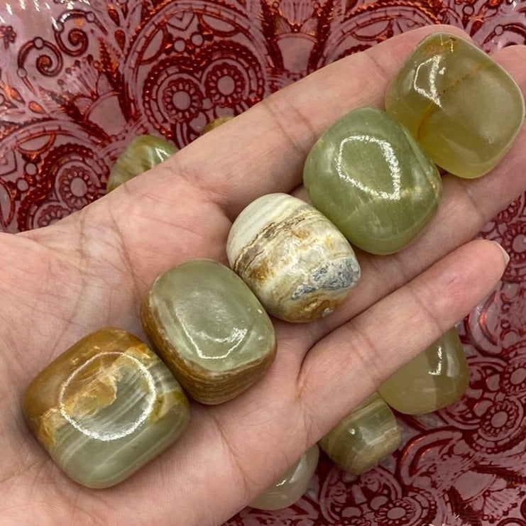 Green Himalayan Calcite Tumblestones Crystals