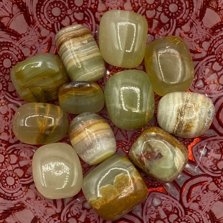 Green Himalayan Calcite Tumblestones Crystals
