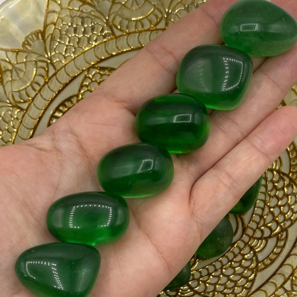 Green Obsidian Tumblestones Crystals