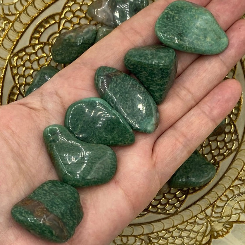 Green Quartz Tumblestones (South Africa) - Vitality & Healing Crystals