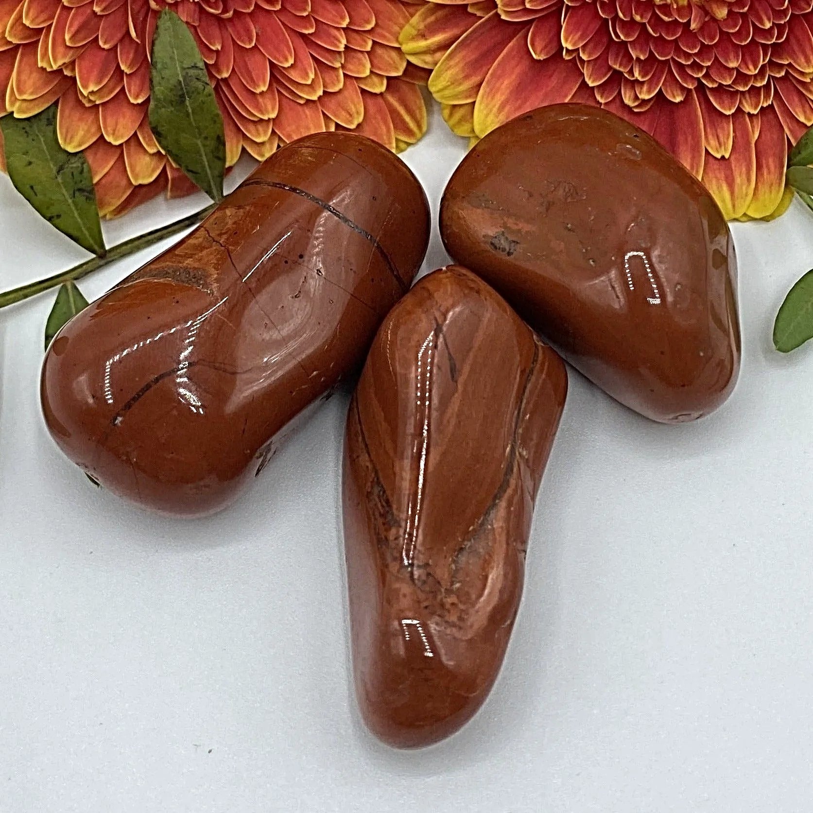 Satin Leaf Jasper Tumblestones Extra Large Crystals