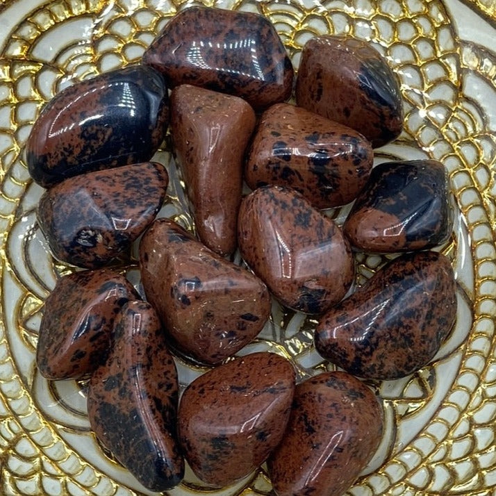 Mahogany Obsidian Tumblestones - Grounding & Protection Medium Crystals