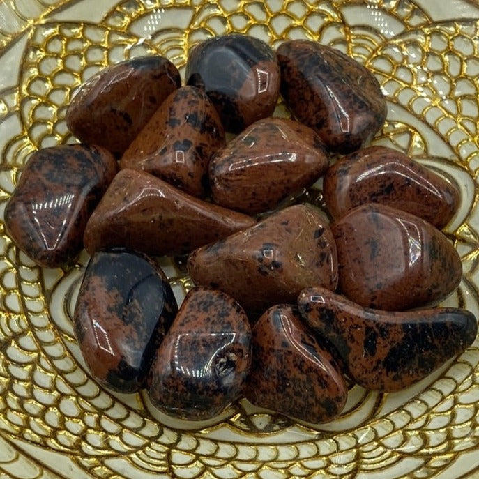 Mahogany Obsidian Tumblestones - Grounding & Protection Crystals