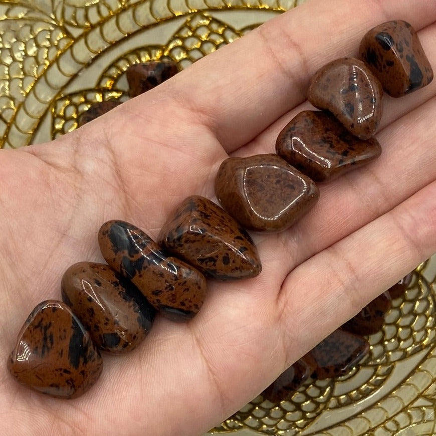 Mahogany Obsidian Tumblestones - Grounding & Protection Crystals