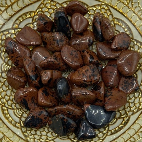 Mahogany Obsidian Tumblestones - Grounding & Protection Small Crystals