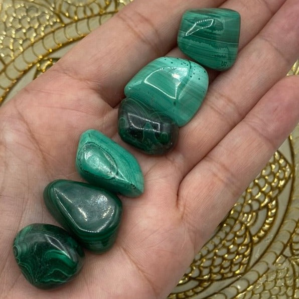 Malachite Tumblestones - Balance & Vitality Crystals