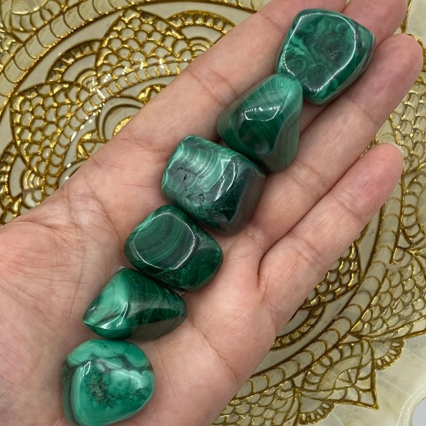 Malachite Tumblestones - Balance & Vitality Crystals