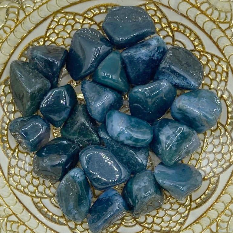 Moss Agate Tumblestones - Optimism & Courage Medium Crystals