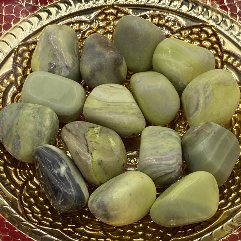 New Jade (Serpentine) Tumblestones - Balance & Vitality Medium Crystals