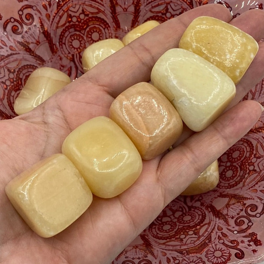 Orange Calcite Tumblestones - Joy & Creativity Crystals